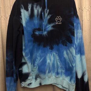 PAWZ Dog Fountain Navy & Blue Tie Die Heavy Sweatshirt
